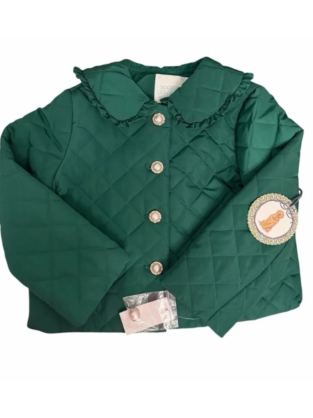 Edgehill SIZE 4T Collection Girls Quilted Green Jacket NWT Boutique